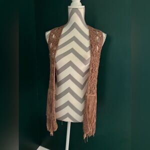 CHICO’s Fringed Crochet Vest